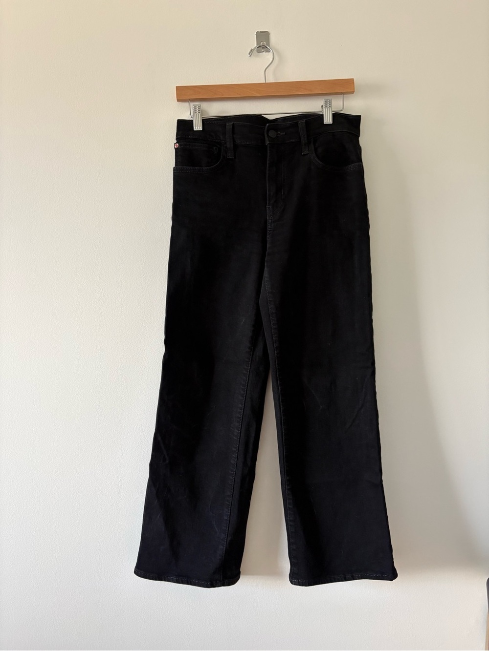 NWOT Hudson Women's Black Rosalie High-Rise Wide Leg Ankle Jean